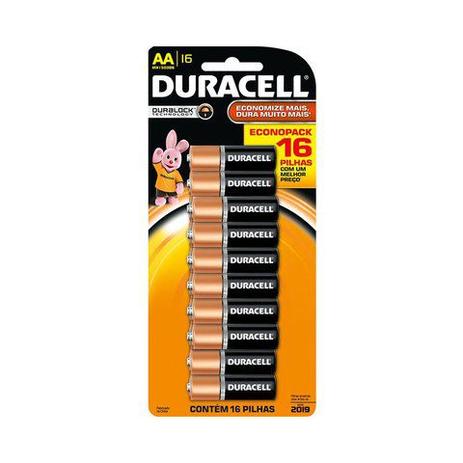 Pilha Alcalina AA Comum Com 16 Unid. DURACELL é boa?