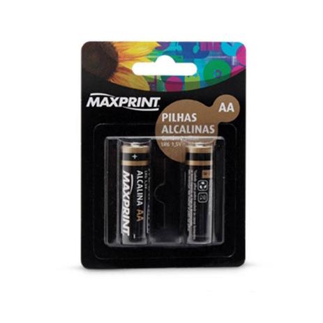 Pilha alcalina aa pequena 2 un maxprint 75633-9 é boa?