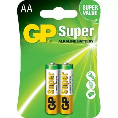 Pilha Alcalina AA Pequena GP Super c/ 2 Unidades - Lemat Menor preço em Pilha Alcalina AA Pequena GP Super c/ 2 Unidades - Lemat