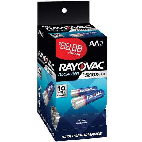 Pilha Alcalina AA Rayovac Caixa com 32 Unidades Menor preço em Pilha Alcalina AA Rayovac Caixa com 32 Unidades