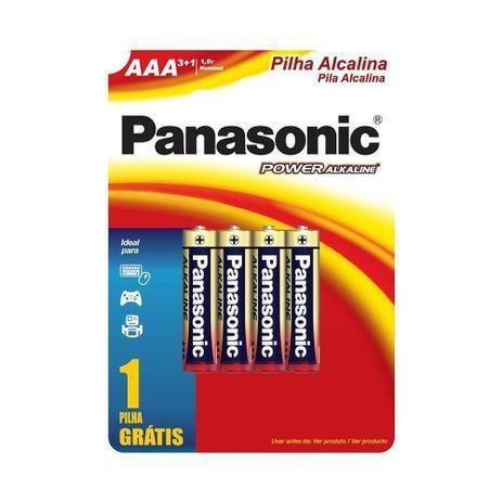Pilha Alcalina AAA com 4 - Panasonic Menor preço em Pilha Alcalina AAA com 4 - Panasonic