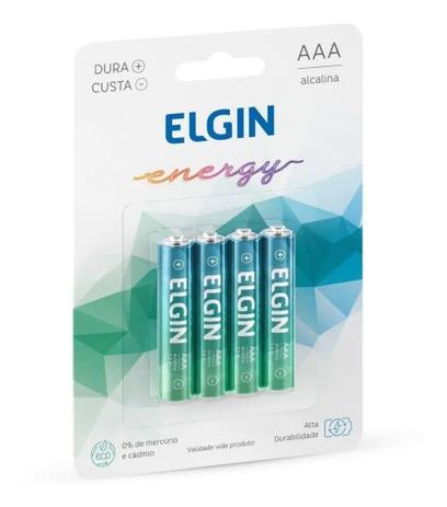 Pilha Alcalina AAA, ELGIN 4X1