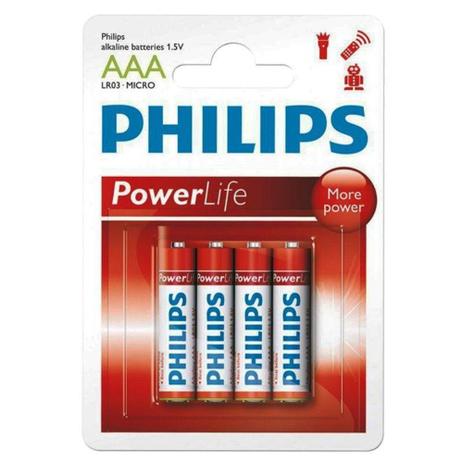 Pilha Alcalina Aaa Palito 4 Unidades Philips Menor preço em Pilha Alcalina Aaa Palito 4 Unidades Philips