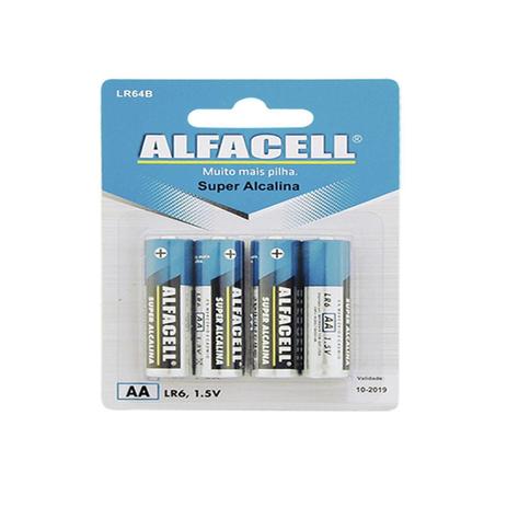Pilha alcalina alfacell r6p aa 1.5v com 4 unudades - EU QUERO PRESENTEAR Menor preço em Pilha alcalina alfacell r6p aa 1.5v com 4 unudades - EU QUERO PRESENTEAR