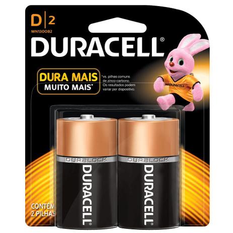 Pilha Alcalina Básica D com 2 Unidades Duralock - Duracell é boa?