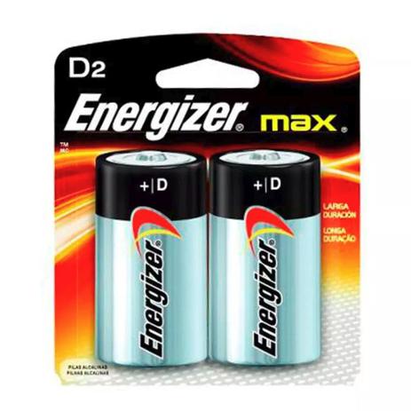 Pilha Alcalina D Max Energizer Cartela Com 2 Pilhas Menor preço em Pilha Alcalina D Max Energizer Cartela Com 2 Pilhas