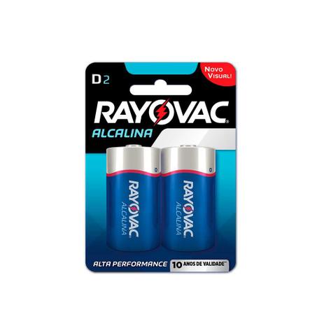 Pilha Alcalina grande com 2 unidades Rayovac Menor preço em Pilha Alcalina grande com 2 unidades Rayovac