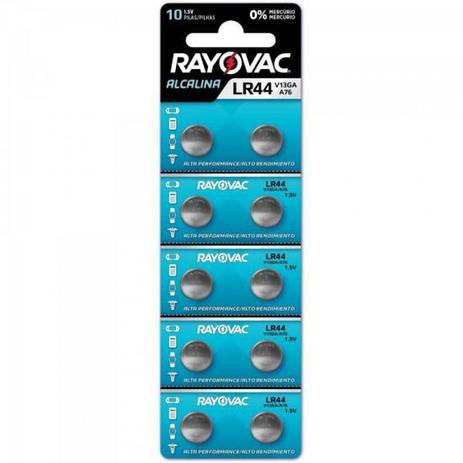 Pilha Alcalina LR44 1,5V c/10 V13GA RAYOVAC é boa?