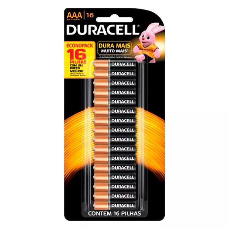 Pilha Alcalina Palito AAA Com 16 Unidades Duralock - Duracell Menor preço em Pilha Alcalina Palito AAA Com 16 Unidades Duralock - Duracell