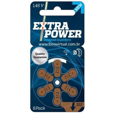 Pilha aparelho auditivo extra power 312 a 6 und Menor preço em Pilha aparelho auditivo extra power 312 a 6 und