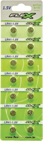 Pilha Bateria Botao LR41-AG3 1.5V 14UN FLEX Menor preço em Pilha Bateria Botao LR41-AG3 1.5V 14UN FLEX