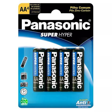 Menor preço em Pilha Comum AA Pequena com 4 - Panasonic