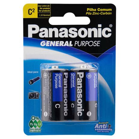 Pilha Comum C Média com 2 - Panasonic Menor preço em Pilha Comum C Média com 2 - Panasonic