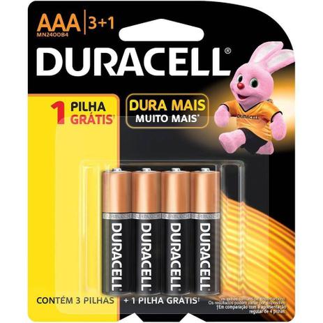 Pilha Duracell Aaa Pack C/ 4 Unidades - Mn2400b4 Menor preço em Pilha Duracell Aaa Pack C/ 4 Unidades - Mn2400b4