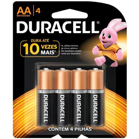Pilha Duracell Alcalina AAA com 4 Unidades - MN2400B4 Menor preço em Pilha Duracell Alcalina AAA com 4 Unidades - MN2400B4