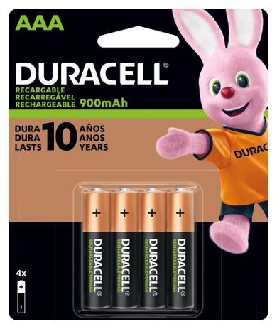Pilha Duracell Recarregável AAA 4 unidades é boa?