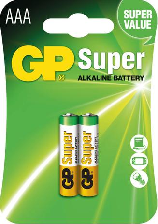Menor preço em Pilha Gp AAA 3a 1,5v Super Alcalina Cartela Com 2 Uni - Gp super
