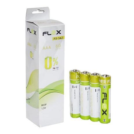 Pilha palito aaa comum zinco/carbono - caixa com 60 pilhas - Flex Gold Menor preço em Pilha palito aaa comum zinco/carbono - caixa com 60 pilhas - Flex Gold