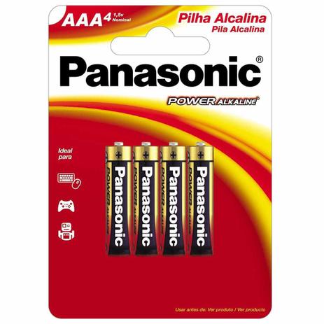 Pilha Palito Alcalina AAA 1,5V LR03XAB/4B1 Panasonic (Cartela com 4 Unid.) Menor preço em Pilha Palito Alcalina AAA 1,5V LR03XAB/4B1 Panasonic (Cartela com 4 Unid.)