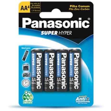 Menor preço em Pilha Peq. Zinco AA 4 Unidades UM-3SHS Panasonic