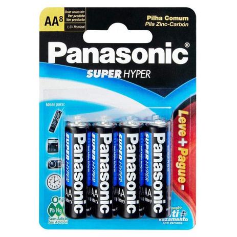 Menor preço em Pilha Pequena AA com 8 - Panasonic