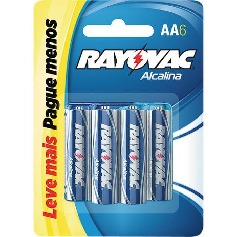 Pilha Pequena Alcalina com 6 Unidades Rayovac Leve + Pague - Menor preço em Pilha Pequena Alcalina com 6 Unidades Rayovac Leve + Pague -