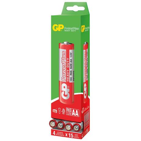 Pilha Powerplus GP AA Tubo com 15 PACK com 4 - Alba eletronicos Menor preço em Pilha Powerplus GP AA Tubo com 15 PACK com 4 - Alba eletronicos