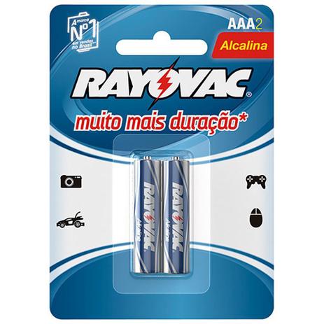 Pilha Rayovac Alcalina 20912 AAA Palito 1,5V com 02 Menor preço em Pilha Rayovac Alcalina 20912 AAA Palito 1,5V com 02