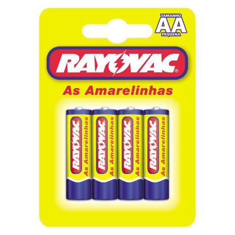 Pilha Rayovac as Amarelinhas L6 AA Pequena com 4 1,5V Menor preço em Pilha Rayovac as Amarelinhas L6 AA Pequena com 4 1,5V