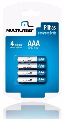 Pilha rec 4aaa cb050 multilaser 1000mah Menor preço em Pilha rec 4aaa cb050 multilaser 1000mah