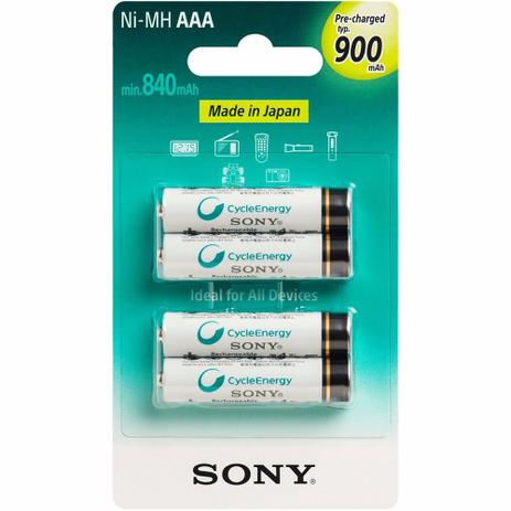 Pilha rec 4aaa sony 900mah Menor preço em Pilha rec 4aaa sony 900mah