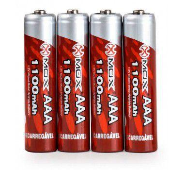 Pilha Recarregável 1100mah c/ 4 unidades MO-AAA1100C4 Mox é boa?
