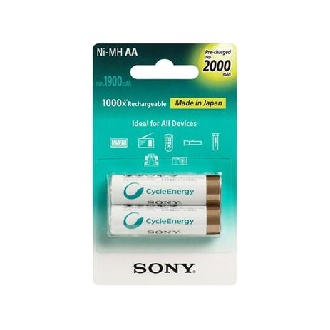 Pilha Recarregavel AA 2000mAh cartela c/ 2 - Sony Menor preço em Pilha Recarregavel AA 2000mAh cartela c/ 2 - Sony