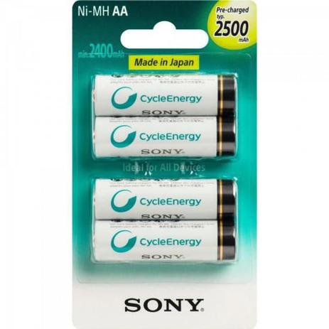 Pilha Recarregavel AA 2500mAh NiMh NH-AA-B4GN Sony cartela c/4 pilhas - Marca Menor preço em Pilha Recarregavel AA 2500mAh NiMh NH-AA-B4GN Sony cartela c/4 pilhas - Marca