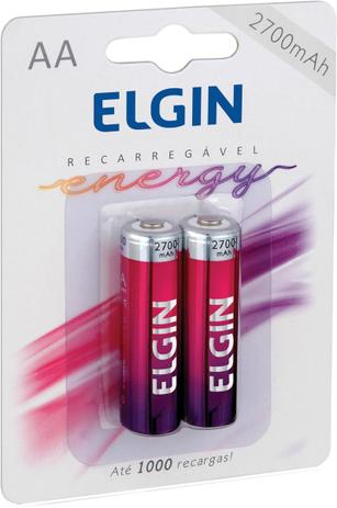Pilha recarregável aa 2700 mah c/2 82174 - Elgin é boa?