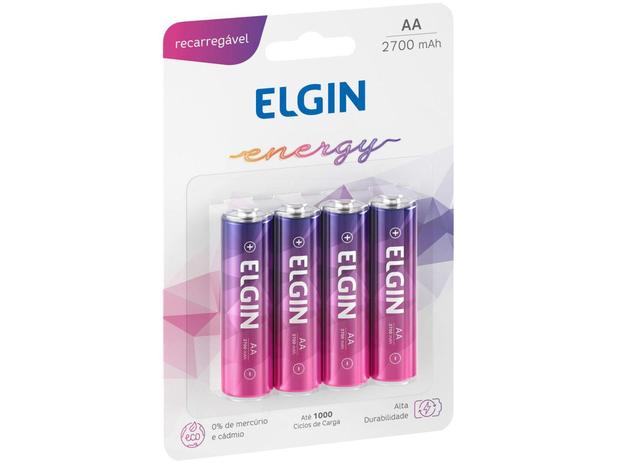 Pilha Recarregável AA Elgin 1,2V - 2700mAh 4 Unidades Menor preço em Pilha Recarregável AA Elgin 1,2V - 2700mAh 4 Unidades