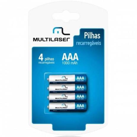 Pilha recarregavel aaa palito 1000mah 4 un multilaser cb050 Menor preço em Pilha recarregavel aaa palito 1000mah 4 un multilaser cb050
