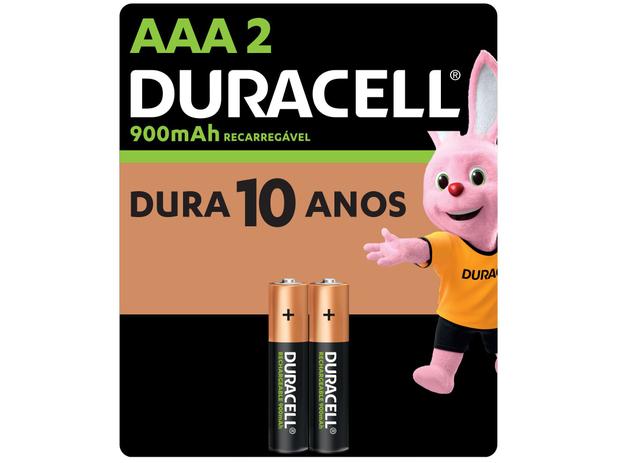 Pilha Recarregável AAA Palito 900 mAh 2 Unidades - Duracell