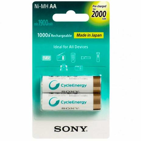 Pilha Recarregável c/ 2 AA 2000mAh Sony Menor preço em Pilha Recarregável c/ 2 AA 2000mAh Sony