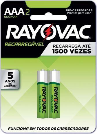 Pilha Recarregável Econômica AAA - Rayovac Menor preço em Pilha Recarregável Econômica AAA - Rayovac