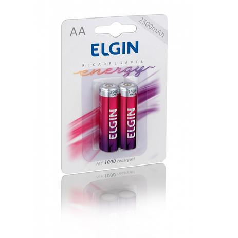 Pilha Recarregável Ni-Mh Aa-2500Mah 2 Unid. Elgin Menor preço em Pilha Recarregável Ni-Mh Aa-2500Mah 2 Unid. Elgin