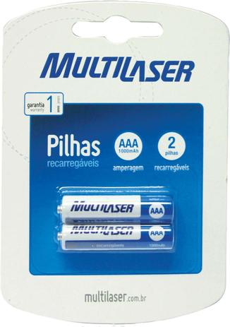 Pilha Recarregavel Palito AAA 1000MAH C/02 Unidad Multilaser é boa?