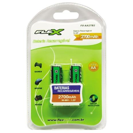 Pilha Recarregavel Pequena AA 2700MAH 1.2V. C/02 FLEX Menor preço em Pilha Recarregavel Pequena AA 2700MAH 1.2V. C/02 FLEX
