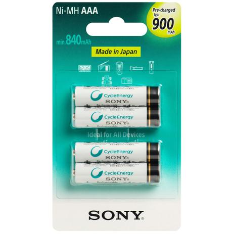 Pilha Recarregável Sony AAA Ni-MH 900 mAh 1.2V Com 4 Pilhas - NH-AAA-B4GN Pilha Palito Menor preço em Pilha Recarregável Sony AAA Ni-MH 900 mAh 1.2V Com 4 Pilhas - NH-AAA-B4GN Pilha Palito
