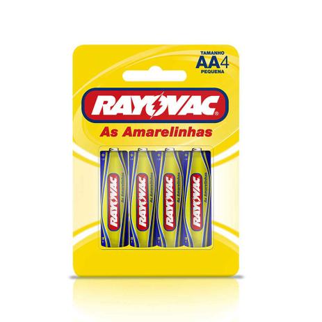 Pilha Zinco pequena com 4 unidades AA Amarelinha Rayovac Menor preço em Pilha Zinco pequena com 4 unidades AA Amarelinha Rayovac