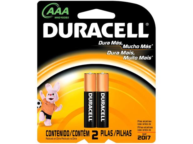 Pilhas Alcalina AAA 1200mnAh 2 Unidades - Duracell