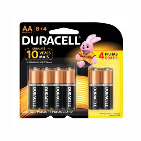 Pilhas Alcalinas Duracell AA 1.5V - 12 Und Menor preço em Pilhas Alcalinas Duracell AA 1.5V - 12 Und