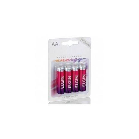 Pilhas Elgin Recarregáveis Pequena Aa 2700mah Cartela 4 peças Menor preço em Pilhas Elgin Recarregáveis Pequena Aa 2700mah Cartela 4 peças