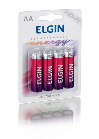 Pilhas Recarregáveis AA 2500 mAh c/4 - Elgin Menor preço em Pilhas Recarregáveis AA 2500 mAh c/4 - Elgin