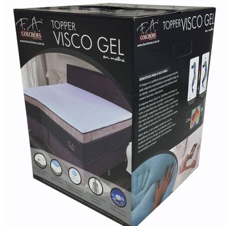 Pillow Top Solteiro Topper Viscogel FA Maringá Viscoelástico Gel Sense da Nasa Menor preço em Pillow Top Solteiro Topper Viscogel FA Maringá Viscoelástico Gel Sense da Nasa